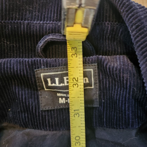 Women's Double Breasted Navy Blue Corduroy Belted Trenchcoat Size Medium - Picture 14 of 14